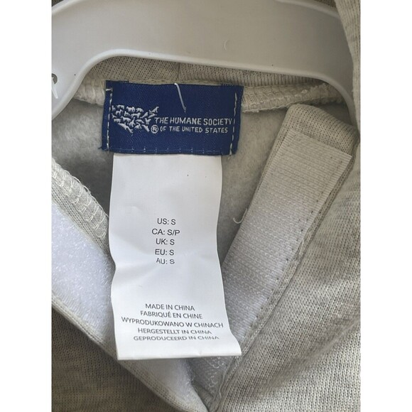 New! The Humane Society Pet Dog Apparel Hoodie Sweatshirt S-I Love my Human gray - Picture 3 of 5